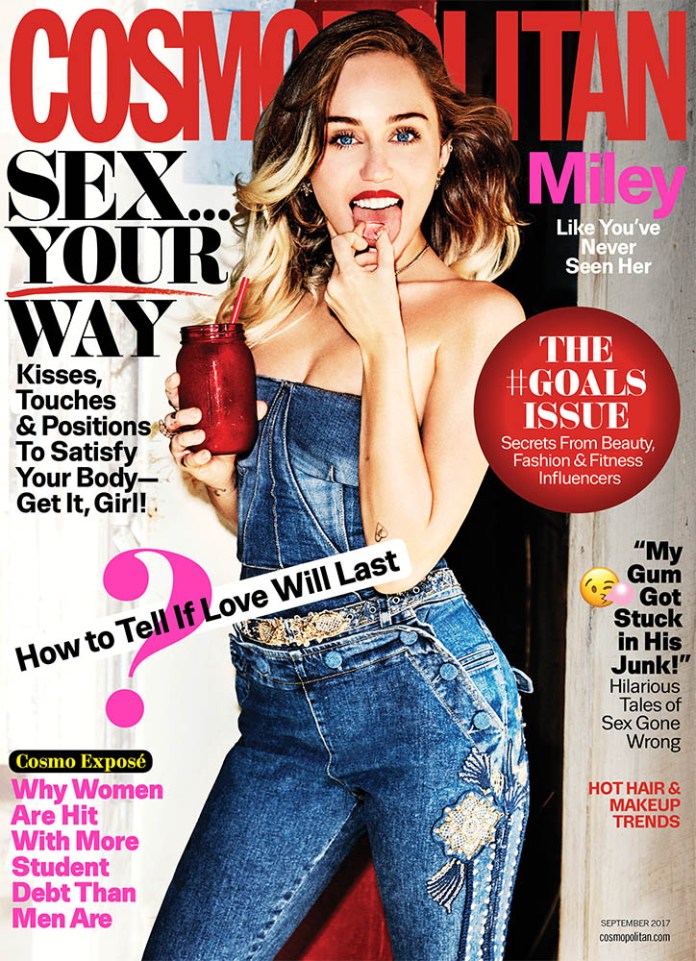 Miley Cyrus - Cosmo - September 2017  cover - Hit Channel