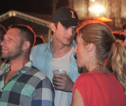 Ashton Kutcher parties it up at a Bruno Mars concert in Brazil