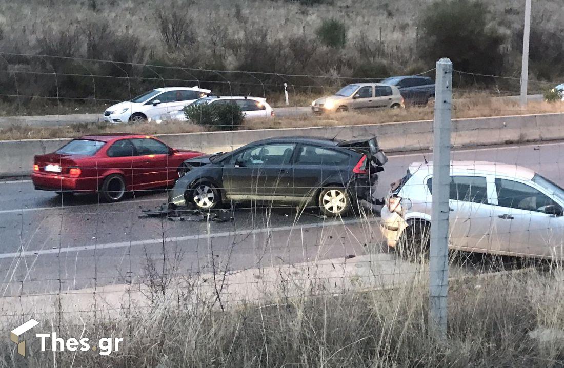 καραμπόλα 5 οχημάτων περιφερειακός Θεσσαλονίκη