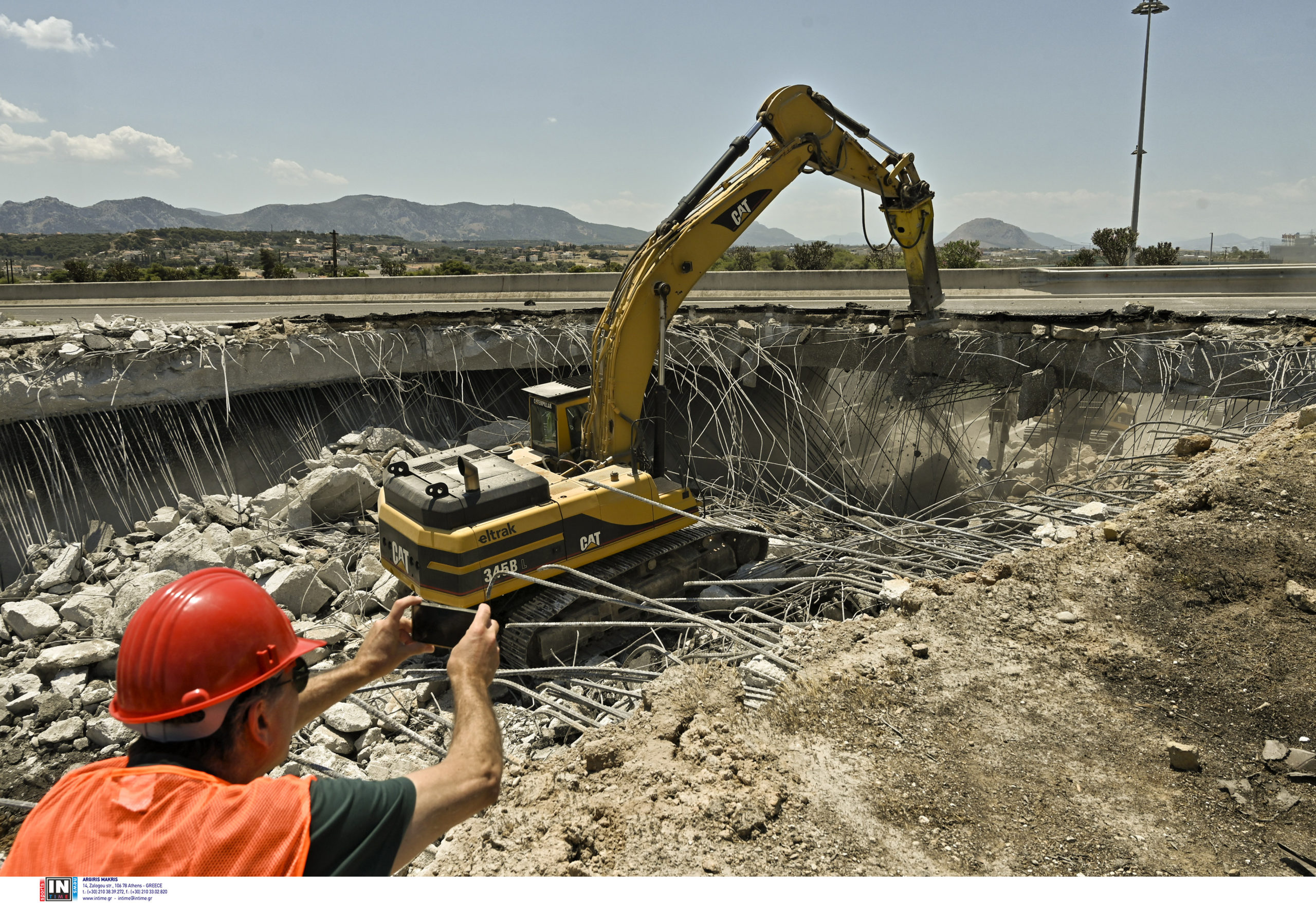 Αθηνών Κορίνθου Γέφυρα κατεδάφιση