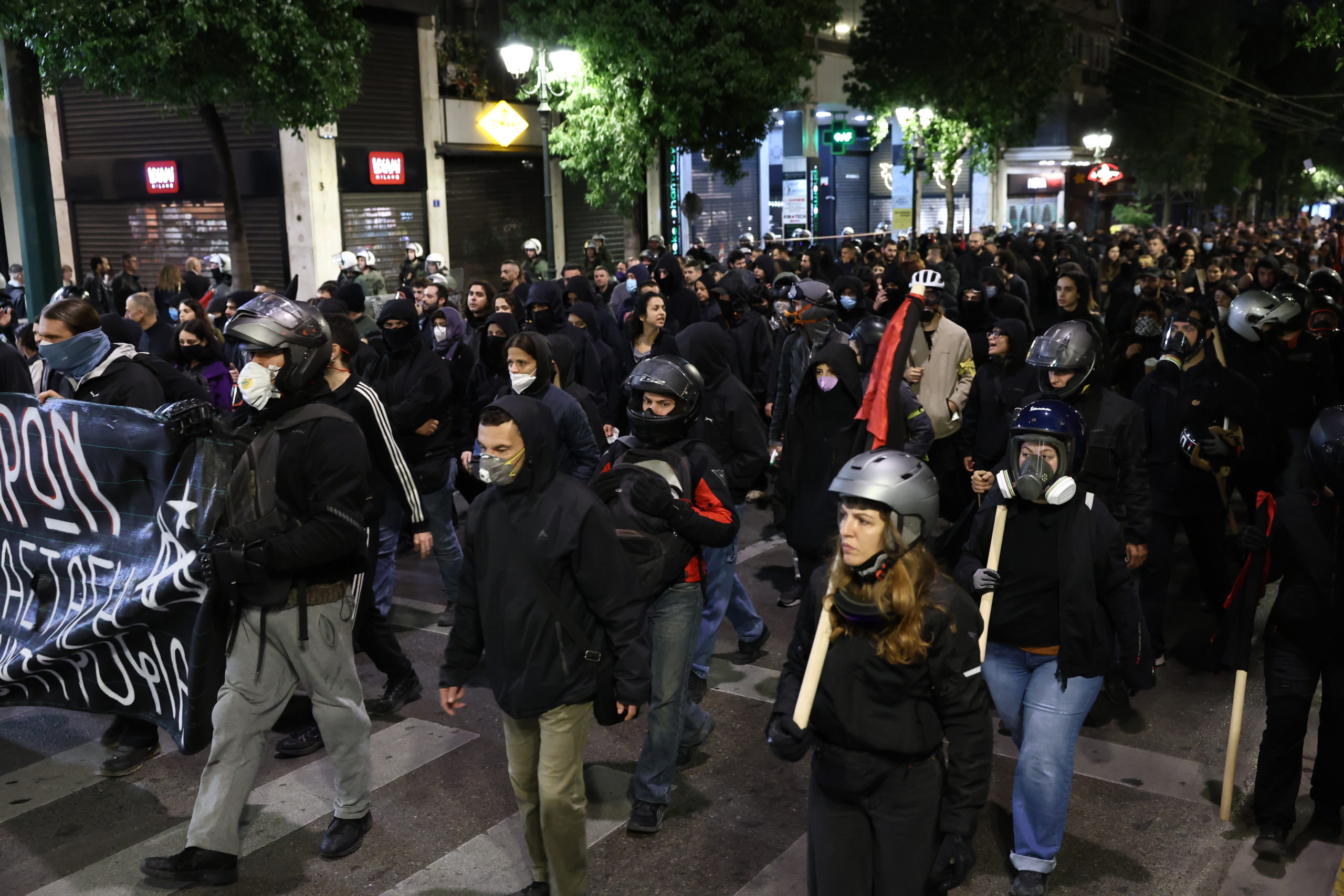 Εξάρχεια, πορεία, ένταση