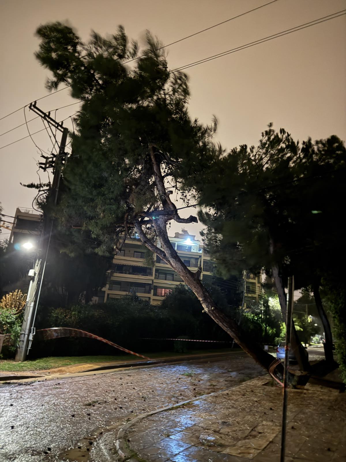 κακοκαιρία, «Erminio», Βάρη, Βούλα, Βουλιαγμένη, πτώσεις δέντρων